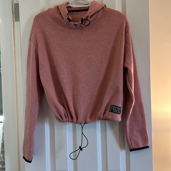 PINK Victoria's Secret Tops - EUC Cropped PINK Hoodie